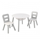 Ronde-kindertafel-met-opbergnet-en-twee-stoelen-grijs-wit-Kidkraft (26166)