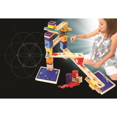 Houten-Quadrilla-knikkerbaan-Music-Motion-Hape-E6012