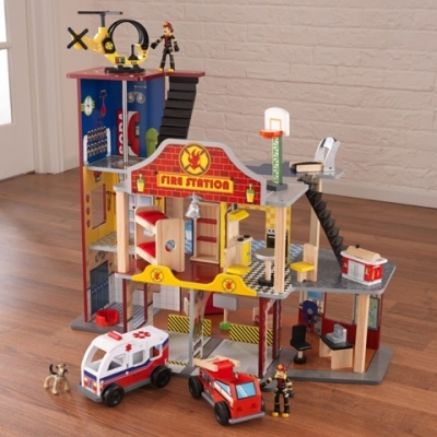 Brandweerkazerne-met-speelset-Deluxe-Kidkraft (63214)